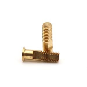 Brass <b>Screw</b> M6x10 Standard Thread Metric CNC Lathe Machined Part Number BS16-9 - Product Image 4