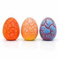 Jouets Squishy Œuf de Lave Craquelé à Coque Souple et Rebond Lent, Lot de 3 Styles, pour Bureau et Détente