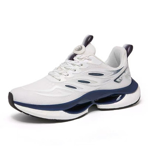 Chaussures de course blanches à lacets, tige synthétique, doublure en mesh, semelle intermédiaire EVA amortie, semelle extérieure en caoutchouc, bout rond, toutes saisons - Product Image 3