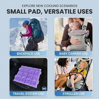 Sac à dos personnalisé grand format 26*22.5cm avec coussin de gel PCM pour sacs à dos, pack de glace réutilisable pour un refroidissement longue durée, idéal pour les voyages et les sièges de voiture