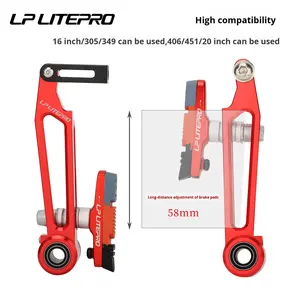 <span class=keywords><strong>V</strong></span>élo pliant OEM LP <span class=keywords><strong>Litepro</strong></span> à double usage avec frein en <span class=keywords><strong>V</strong></span> pour enfants, plaquettes de 100 mm, angle de pliage de 90°, pince en alliage d'aluminium, liquide de 100 ml, exercice amusant - Product Image 3