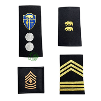 Épaulettes tactiques brodées personnalisées, insignes de grade à boucle et crochets, accessoires d'uniforme, fournisseur OEM ODM, usine