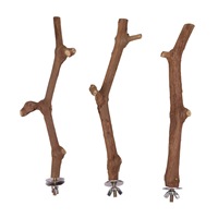 Perchoirs et supports en bois naturel pour oiseaux, bâtons à griffer pour perroquets, branches pour l'entretien et le jeu des oiseaux, en lierre et en pin