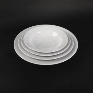 Plato Hondo Redondo Blanco A5 100% Melamina al por Mayor, Plato Moderno para Sopa con Logotipo, Platos Irrompibles para Restaurantes - Product Image 3
