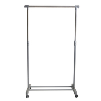 Porte-vêtements pliable et extensible en métal Wireking, avec étagère pour rangement de salle de bain – Offre spéciale