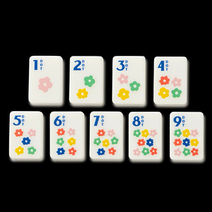 Mahjong de Lujo de 4 Capas de Acrílico, Estilo Americano y Europeo, Mini, Portátil, para 4 Jugadores, con Diseño Floral, Entretenimiento - Product Image 3