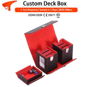 Caja de Almacenamiento para Cartas Coleccionables TCG CCG, Caja Multiusos para Mazos Commander, Estuche para Cartas Deportivas PTCG TCG, Bandeja para Dados - Product Image 1