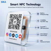 Plaque NFC QR Code SIKA pour Instagram, mini-étiquette personnalisée avec logo imprimé, étanche, pour réseaux sociaux, idéale pour cafés et chaînes de magasins