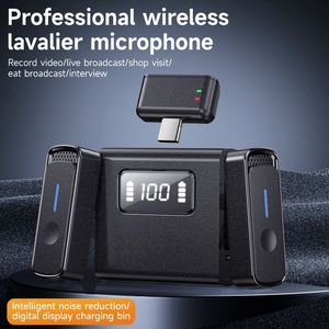 Hot bán xách tay chuyên nghiệp không dây Lavalier <span class=keywords><strong>Microphone</strong></span> sx88 vlog tự động ghép nối Mike giảm tiếng ồn Mic - Product Image 2