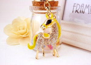 2026 Souvenirs Cute Rhinestone Embellished Colorful Little Horse Keychain Zinc Alloy Animal Accessory Bags and Keychains Model - Product Image 6