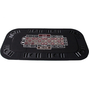 <span class=keywords><strong>Tapis</strong></span> de casino pliant 5 en 1 personnalisé <span class=keywords><strong>Tapis</strong></span> de table de <span class=keywords><strong>poker</strong></span> carré Texas Hold'em avec porte-gobelet/jeton de <span class=keywords><strong>poker</strong></span> en plastique - Product Image 2