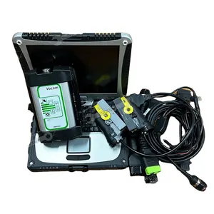 Para Volvo VOCOM 88890030 con PTT V2.8.150 escáner de diagnóstico automático para camiones pesados interfaz redonda de diagnóstico y portátil CF19