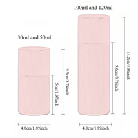 Emballages cosmétiques vides 30ml-120ml, flacons pompe airless en acrylique rose pour sérum et lotion pour soins de la peau
