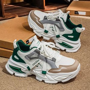 Zapatos Deportivos de Malla Transpirable con Cordones para Hombre, Otoño, Modernos, Combinables con Todo, Suela Gruesa, Aumentan la Altura, Casuales, Antideslizantes - Product Image 4