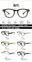 Monture de lunettes arrondie, protection contre la lumière bleue, verres PC haute définition, prêts pour la prescription, lunettes résistantes en TR