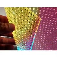 3D P16 500X1000mm cam pencere reklam ve perakende mağaza için zemin standı ile LED şeffaf ekran LED Video duvar