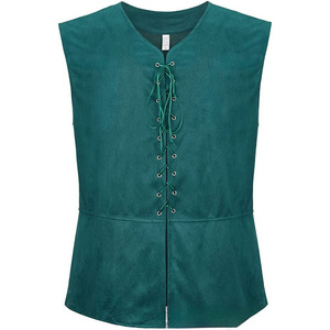 Nuovo Gilet da Uomo Medievale Rinascimentale Pirata Gotico Steampunk, Top Senza Maniche per Halloween, Cosplay, <span class=keywords><strong>Moda</strong></span> Maschile - Product Image 4