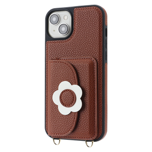 Funda Tipo Cartera con Correa Cruzada para <span class=keywords><strong>iPhone</strong></span> 13 <span class=keywords><strong>Pro</strong></span> Max/14 <span class=keywords><strong>Pro</strong></span>/15/16, Diseño Floral - Product Image 3
