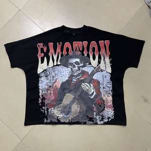 夏季纯棉男装混合情感数码印花品牌t恤图案嘻哈风格街头男装t恤 - Product Image 5