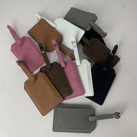 Étiquette en cuir PU vierge gravée au laser, en stock aux États-Unis, souvenir commémoratif, cadeau personnalisable pour sac, étiquette de bagage, cadeau d'affaires pour voyage