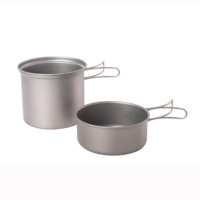Ensemble de casseroles en titane de 1100 ml, une seule casserole
