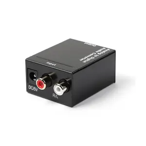 Analog to Digital Toslink Optical Coaxial RCA L/R Audio Signal Converter Adapter