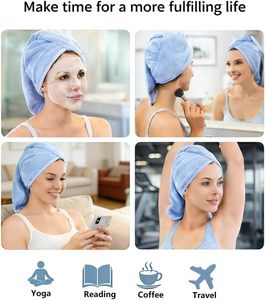 Toalla Turbante de Microfibra de Secado Rápido para el Cabello, para Uso Doméstico, Forma Triangular, para Mujeres Adultas - Product Image 6