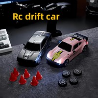 Voiture RC de drift 4x4 1:20, haute vitesse, télécommandée, 20 km/h, mini voiture de course de drift RTR, éclairage LED sur châssis, 2,4 GHz, personnalisable