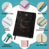 Carnet de Manifestation A5 à Couverture Rigide avec Logo Personnalisé, Journal de Planification Spirituelle pour la Détermination des Objectifs, Dorure à Chaud, Vente en Gros OEM