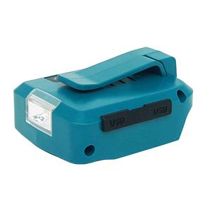 Adaptador convertidor de baterías de iones de litio para herramientas Makita, Dewalt, puertos de batería de 14-20V, Usb Dual, luz Led, carga <span class=keywords><strong>Adp05</strong></span>, 14,4 v, 18v - Product Image 2