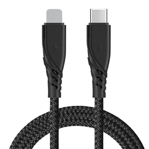 חם ניילון, צמה 2 מ 'ארוך, סוג כבל USB מסוג C עבור iPhone