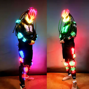 Efun MOQ 1 Costumes de danse LED lumineux The <span class=keywords><strong>Predator</strong></span> pour spectacle sur scène, tenues lumineuses LED pour DJ, bar, spectacle, fête DJ - Product Image 1