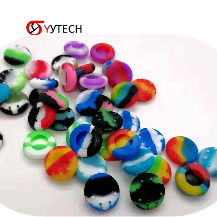 SYYTECH Topi Stik Kamuflase Silikon, Aksesori Gamepad, Topi Thumbstick Pelindung Silikon Kamuflase, Tutup Jempol Genggaman untuk PS5 PS4