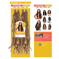 Vente en gros de Mira 2X Soft Faux Locs, cheveux synthétiques au crochet de 24 pouces, style ombré, pour les looks bohèmes des femmes noires