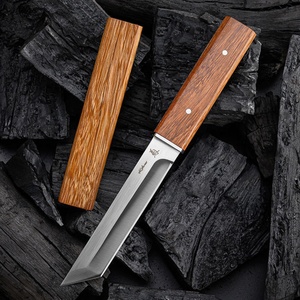Cuchillo Táctico Personalizable Kikuta DIY, Hoja Fija de Acero Inoxidable, Mango de Madera, Uso en Exteriores, Funda Incluida, OEM, 1 Año de Garantía - Product Image 2