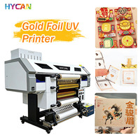 HYCAN Nueva Impresora Digital UV de Rollo a Rollo Totalmente Automática para Etiquetas de 24 Pulgadas con Estampado de Oro y Plata