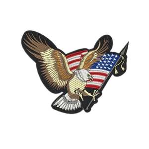 Jeans tissu patch aile crâne aigle drapeau national broderie enfantine - Product Image 1