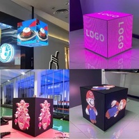 LED kubus kustomisasi layar tampilan tanda Video dinding iklan antiair P2.5 LED tanda Video tampilan layar kubus LED