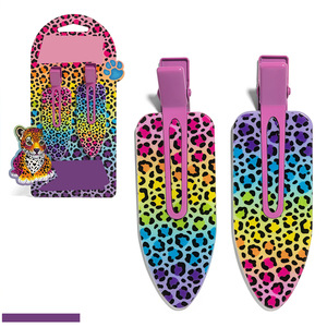 Accessoires pour cheveux en acétate haut de gamme à motif floral cerise, imprimé léopard coloré, pinces à cheveux en alliage de zinc à motifs - Product Image 2