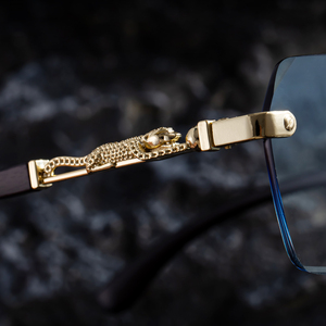 Partagas Retro biểu tượng tùy chỉnh photochromic không có vành Leopard Head Hạt gỗ màu sắc Arms UV400 Shades Sun Glasses Sunglasses For Men - Product Image 2