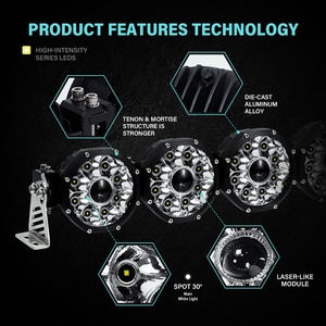 Barre lumineuse LED modulaire <span class=keywords><strong>de</strong></span> 37 pouces 12V pour Can-Am X3 Maverick wrangler Super Bright White Fog Linkable Headlight Working Spot Light - Product Image 3