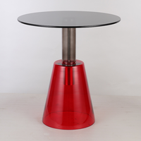 Table basse ronde en verre au design moderne, meubles de salon, entrée, écologique, durable, facile à nettoyer