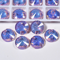 BOBOHOO coser diamantes de imitación al por mayor Rivoli forma fluorescencia Flatback Cristal Diamantes de imitación coser en vestido corpiño apliques Hijab