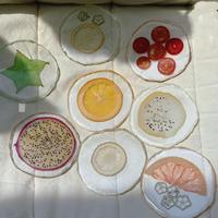 Handgemaakte epoxyhars onderzetters met echte fruitschijfjes, hittebestendig design - perfect voor thuis, kopjesonderzetter, keuken, café decoratie, cadeau