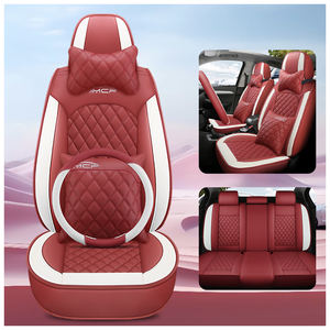 Housse de siège de voiture matelassée complète en cuir Nappa, style professionnel toutes saisons, confortable et haut de gamme pour l'intérieur de la voiture - Product Image 1