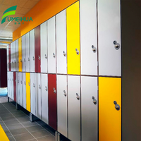 Casier de vestiaire HPL assemblé, casier de salle de sport, étanche, pour piscine, avec serrure électronique, durable et facile à nettoyer