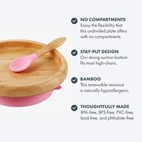 Vente en gros bon marché Support de cuisine en bambou personnalisé Bol à dessert Plats Assiettes Vaisselle avec logo