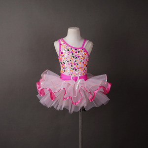<span class=keywords><strong>Vestido</strong></span> Tutú de <span class=keywords><strong>Ballet</strong></span> con Lentejuelas Fucsia para Niñas, Disfraz para Actuaciones Escénicas, Ropa de Danza, Venta al Por Mayor - Product Image 1