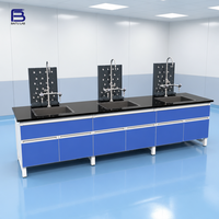 Table de laboratoire en acier résistant aux produits chimiques avec cadre en C et étagère à réactifs pour laboratoire scolaire - Vente en gros