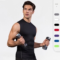 Débardeur d'entraînement moulant PRO pour homme – Vêtement de sport extensible pour la course, le fitness et le basketball – Effet sculptant – Toutes tailles